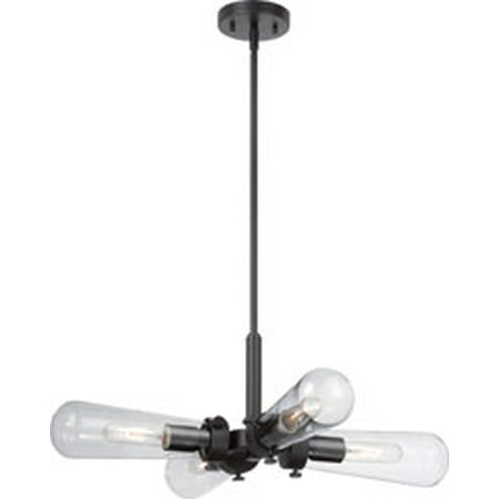 Aged Bronze Hanging Replacement for 60/5364 BEAKER 4 LIGHT HANGING FIXTURE WITH CLEAR GLASS VINTAGE LAMPS INCLUDED AGED BRONZE TRANSITIONAL replacement light bulb lamp ()