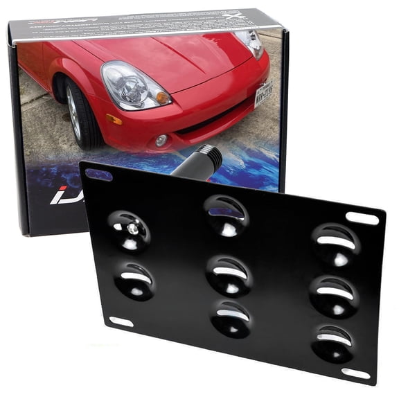 No Drill Front Bumper Tow Hook License Plate Mounting Bracket Adapter Kit For 2000-2007 Toyota MR-2