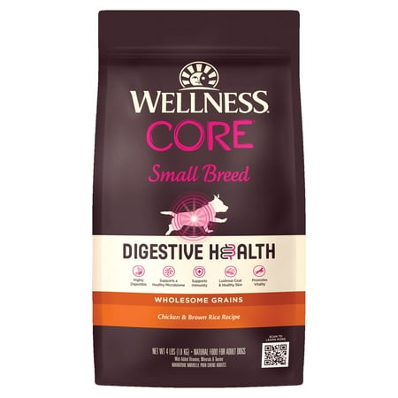 UPC: 0076344898030 | Wellness CORE Digestive Health Small Breed Chicken & Brown Rice Dry Dog Food 4 Pound Bag