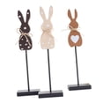 thumbnail image 1 of Letrero de Madera de Conejo de Pascua, 3 Piezas, Decoración de Mesa de Pascua para Dormitorio Y Sala de Estar, 1 of 9