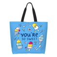 thumbnail image 1 of Fotbe You are so Sweet Bolsa Tote Estética de Lona con Estampado para Mujer - Bolsa Reutilizable de Hombro Casual para Vacaciones, Compras, Trabajo y Gimnasio, 1 of 8