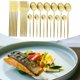 thumbnail image 5 of de cubiertos de cocina portátil, cubiertos de material acero inoxidable para viaje, utensilios de , decoración para en hogar dorado BLESIY cuchara de acero inoxidable, 5 of 8