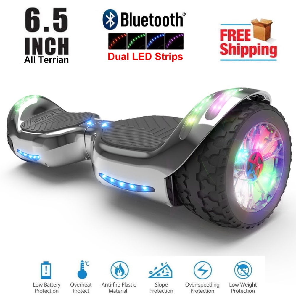 White Hoverboard with LED Wheels UL2272 Certified 