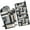 Black and Grey, variant on Modern Art Geometric Kitchen Oven Mitt and Pot Holder Sets 2 Pcs for Baking, Cooking and Grilling, Heat Resistant Up To 392 °F