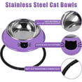 thumbnail image 3 of 2Pcs/3Pcs Cat Bowls Non-Slip Stainless Steel Small Cat Food Bowls Unbreakable Thicken Cat Feeder 7 Oz Cat Dishes Suitable for Indoor Small Pets Removable Rubber Base Easily Clean, 3 of 6