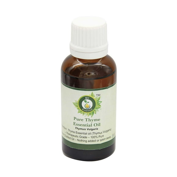 Thyme Essential Oil Thymus Vulgaris For Hair Growth Hair Oil For Skin For Body Pure Natural Steam Distilled Therapeutic Grade 10ml 0.338oz By R V Essential