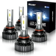 SEALIGHT Scoparc S1 9005/HB3 9006/HB4 LED Bulbs, 6000K Cool White Light, Halogen Replacement
