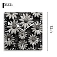 thumbnail image 2 of 12 Inch Wall Clock Battery Operated Silent Clock Decorative for Office, Kitchen, Outdoor, Living Room，Daisy Flower Flowers Design, 2 of 4
