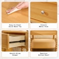 thumbnail image 5 of Merluxy Solid Wood Nightstand with Turned Legs, Vintage Wide Bedside Table with Drawer, Wooden End Table for Bedroom/Living Room, Natural, 5 of 9