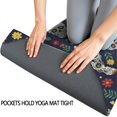 thumbnail image 3 of Navy Floral Skull Pattern Hot Yoga Mat Towel Non Slip for Hot Yoga - Quick-Drying Yoga Mat Cover with 4 Corner Pockets with Travel Bag - Hot Yoga Towel Non Slip 74"x26", 3 of 6