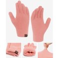 thumbnail image 4 of Hat Scarf Gloves Set Classic Unisex Thermal Gloves Loop Scarf Ribbed Knit Cap, 4 of 10