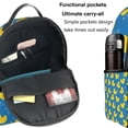 thumbnail image 5 of Lsque Rubber Duck Pattern Backpack – School Travel Canvas Daypack with Ergonomic Padded Straps, Multiple Compartments & Leather Handle, 5 of 5
