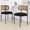 Black, variant on MAYEERTY 2-Pack Black Modern Upholstered Dining Chairs, Rattan Back, Metal Legs, Kitchen Accent