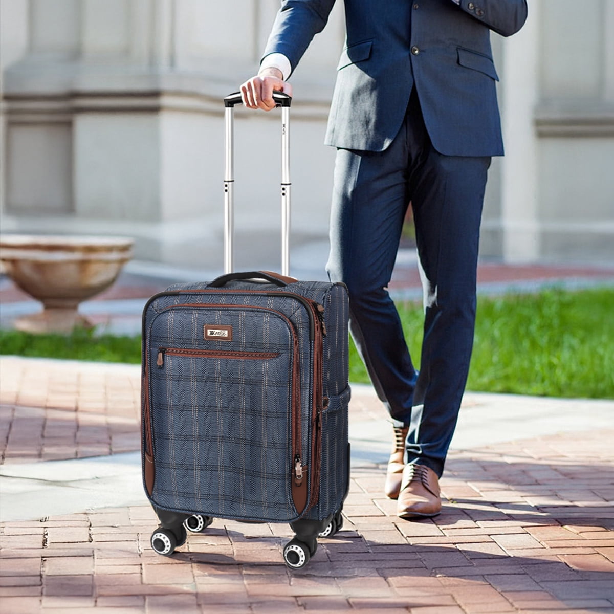20" Softside Carry On Luggage Airline Approved Lightweight Expandable Soft Shell Suitcase with Spinner Wheels, XJ2511#2