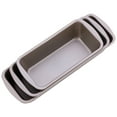 thumbnail image 1 of SEWACC 3pcs Metal Baking Pans Rectangular Brown Baking Dish for Home Users, 1 of 7