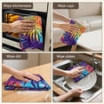 thumbnail image 6 of 6 Pcs Funny Kitchen Towels,Colorful Tropical Leaf Pattern Microfiber Dish Towels,Kitchen Tea Towels,Kitchen Towel Set (18" X 26"), 6 of 7