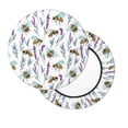 thumbnail image 3 of Round Bar Stool Seat Covers, vintage Bees Lavender Elastic Round Chair Cover Stool Seat Slipcover Bar Stool Cushions Round Pad for 12-14 inch, 3 of 7