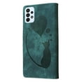 thumbnail image 4 of For Samsung Galaxy A52 5G / A52s 5G 6.5" Cat Patterned Embossed Strong Magnetic Attachment/Closure, Card Slots/Pocket, PU Leather Flip Wallet Case ﻿,Green, 4 of 8