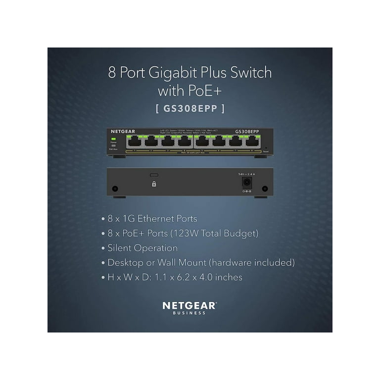 8 Port PoE Plus Switch