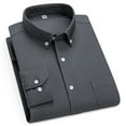 thumbnail image 2 of CAIXIA Dress Shirts for Men Big and Tall Button Down Long Sleeve Collared Shirts,Black, 2 of 7