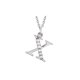 Conflict Free Diamond X Pendentif Initial en Or Blanc 14 Carats Merveilleux Design Cool Gamme de Prix – image 1 sur 5