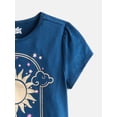 thumbnail image 2 of Wonder Nation Girls Graphic Tee with Short Puff Sleeves, Sizes 4-10, 2 of 3