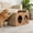 C, variant on 2-in-1 Corrugated Cardboard Cat Scratcher and Bed Durable Scratching Pad and Nap Cave for Indoor Cats Claw-Trimming Toy for Play and Sleep 18.9X9.65X11.8in