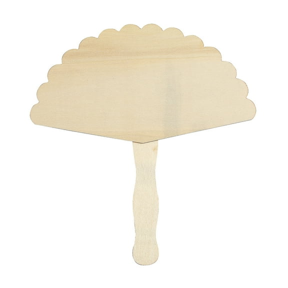 DIY Unfinished Wood Hand Fans - 12 pieces