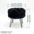 thumbnail image 2 of Pixie Pouf Rond, Pouf, Repose-Pieds, Tabouret Repose-Pieds, 2 of 3