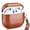 Brown with strap, variant on ICARER FAMILY AirPods 4 Leather Case, Vintage leather Case With Strap Black