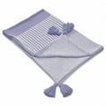thumbnail image 4 of HomeRoots 516601 Purple Woven Cotton Striped Throw Blanket, 4 of 5