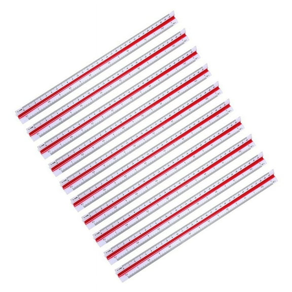 10X 1:20 1:25 1:50 1:75 1:100 1:125 Plastic Triangular Scale Ruler
