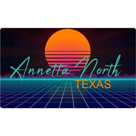

Annetta North Texas 4 X 2.25-Inch Fridge Magnet Retro Neon Design