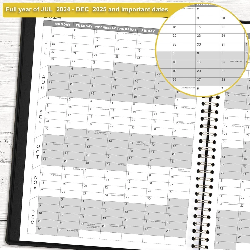 2024-2025 Appointment Book/Planner - Weekly Jul.2024 - Jun.2025, 8.26"X 10.7", D
