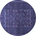 thumbnail image 1 of Ahgly Company Machine Washable Indoor Round Persian Blue Traditional Area Rugs, 8' Round, 1 of 4