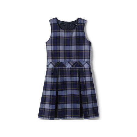 Lands' End School Uniform Girls Plaid Jumper Top of Knee