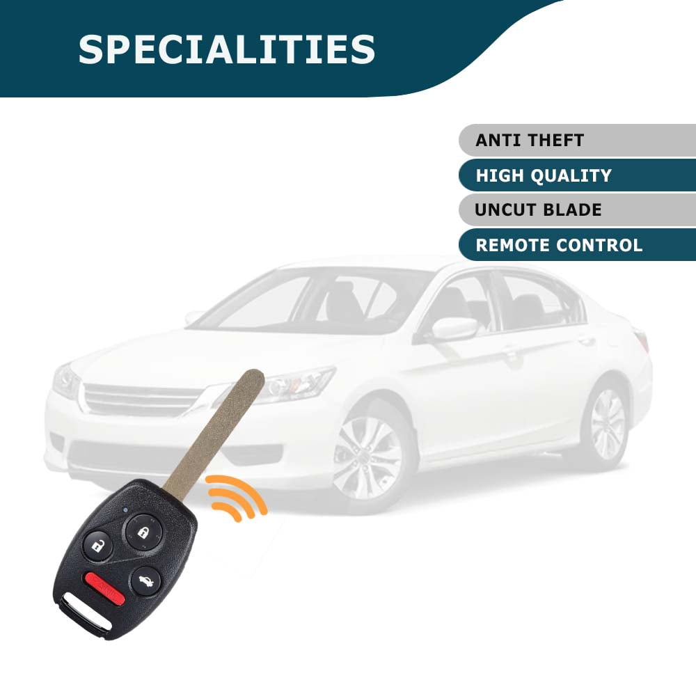 AKS KEYS New Replacement for Honda Accord 4 Dr 2008-2014 Remote Head Key Fob KR55WK49308