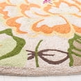 thumbnail image 5 of SAFAVIEH Four Seasons Lisette Novelty Flowers Area Rug, Ivory/Green, 6' x 6' Round, 5 of 6