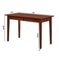 thumbnail image 2 of AFI 48" Solid Wood Shaker Design - Home Office, Laptop Computer Work Study Desk with Drawer and USB Charger in Walnut, 2 of 9