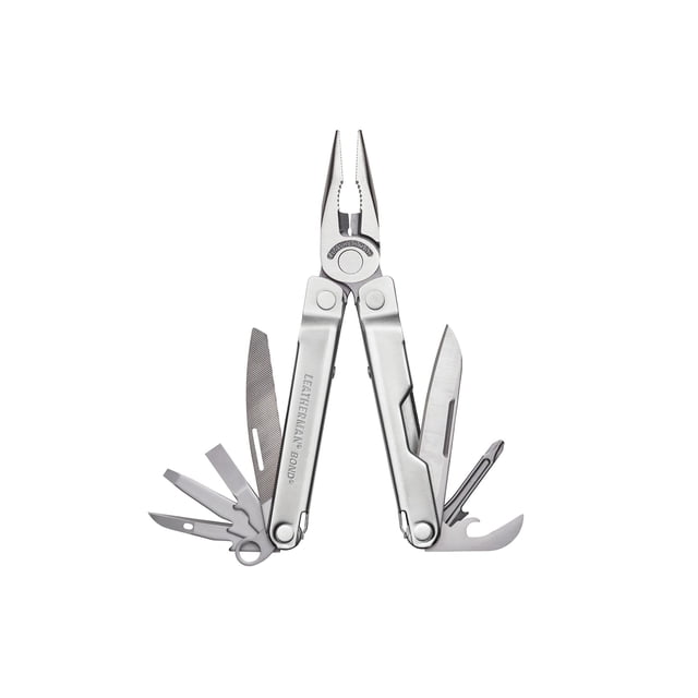 LEATHERMAN, Bond Multi-Tool - 14 Tools for Outdoor & Camping, Stainless Steel