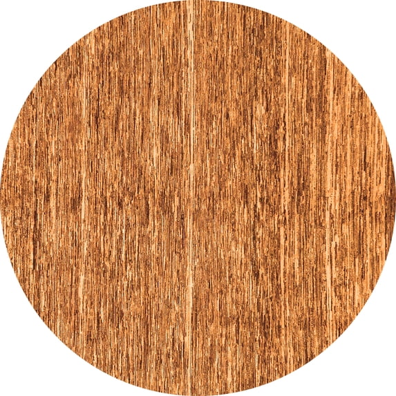 Ahgly Company Indoor Round Abstract Orange Modern Area Rugs, 5' Round