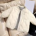 thumbnail image 2 of DJDLJWCJ Girls Winter Warm Jacket Long Sleeve Thicken Puffer Jacket Solid Color Casual Down Coat Beige Size 2T, 2 of 4