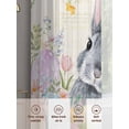thumbnail image 6 of Easter Rabbit Sheer Curtains 54 Inch Length 2 Panels Set Window Treatments, Spring Colorful Eggs Wildflowers Leaves Rod Pocket Semi Curtains for Living Room/Bedroom/Kitchen Décor, 104"W x 54"L, 6 of 7