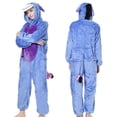 thumbnail image 3 of Pijama de franela para mujer, mono largo de Anime Kigurumi, mono a juego para familia y niños, Pijama divertido para vacaciones, 3 of 5