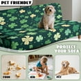 thumbnail image 6 of Xoenoiee Green Shamrock Heart Print Stretch Futon Slipcover Armless Futon Bed Cover Furniture Protector Without Armrests with Elastic Bottom for Kid, Soft Armless Futon Cover St. Patrick's Day Decor, 6 of 7