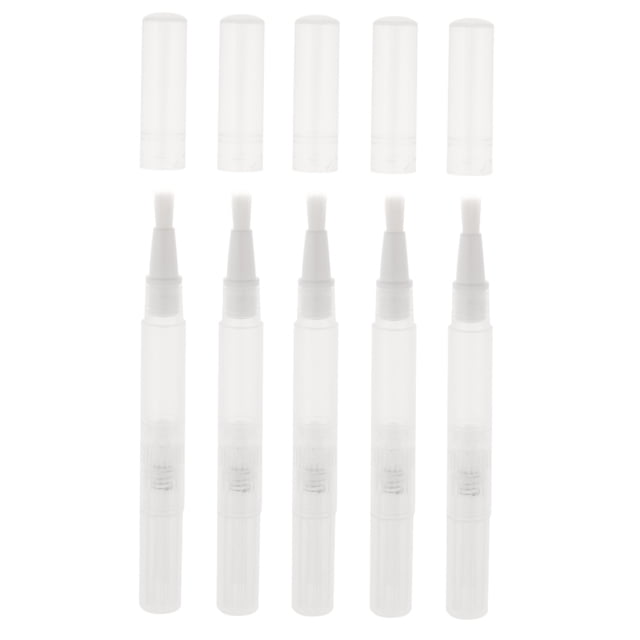 5 Uds Bolígrafo Giratorio Vacío con Cepillo Tubo Portátil Aceite de Cutícu / de Uñas / Bnqueador de / Contenedor Colcomx Tubo de contenedor cosmético