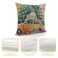 thumbnail image 4 of PHYHOO Merry Christmas Throw Pillow Covers, Christmas Wreaths Trees and Car Decorative Pillowcases Cushion Cover, Beige, 4 of 5