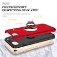 thumbnail image 2 of JTCASES for iPhone 6/6s Case, Car Mount Bracket 2-layer Hybird Shockproof PC TPU Anti-fall Slim Fit Lightweight Magnetic Cover for iPhone 6/6s, Red, 2 of 7