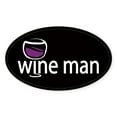 thumbnail image 1 of CafePress - Wine Man Oval Sticker - Sticker (Oval), 1 of 1