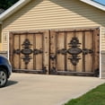 thumbnail image 5 of Farmhouse Brown Garage Door Cover Banner 7 x 16 FT,Rustic Wooden Historical Barn Door Plank Garage Door Curtains Backdrop with Grommets for Indoor Outdoor Wall Party Porch Yard Decorations Background, 5 of 9